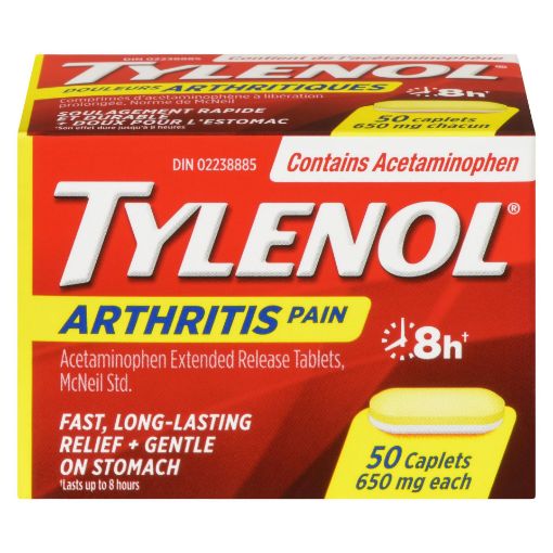 Picture of TYLENOL ARTHRITIS PAIN RELIEF ACETAMINOPHEN - CAPLET 650MG 50S             