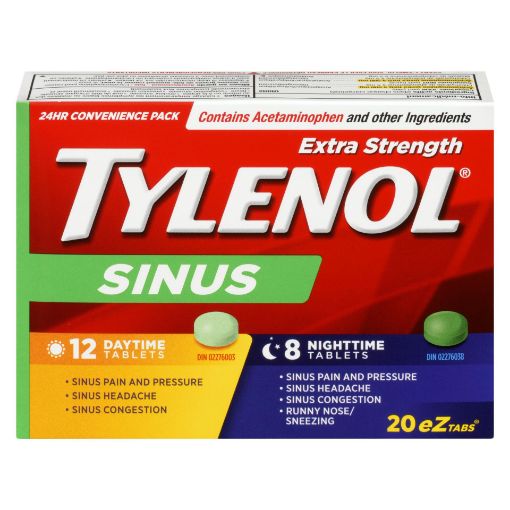 Picture of TYLENOL SINUS - DAY/NIGHT COMBO - EXTRA STRENGTH TABLETS 20S