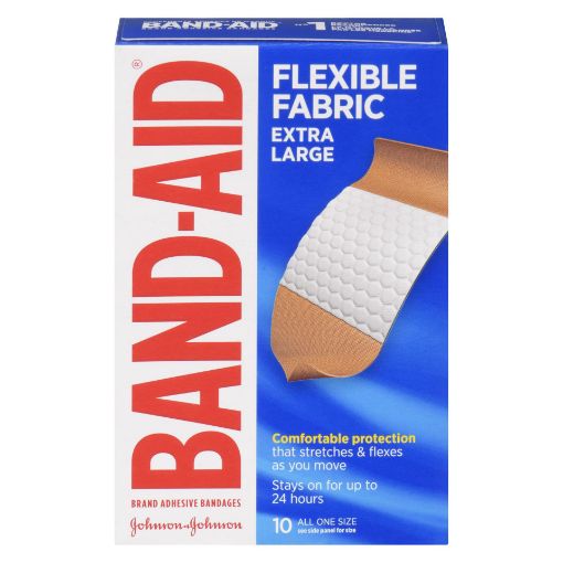 Picture of BAND-AID BANDAGE - FLEXIBLE FABRIC - EXTRA LARGE 10S                       