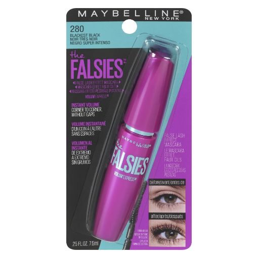 Picture of MAYBELLINE VOLUM EXPRESS FALSIES MASCARA - BLACKEST BLACK                  