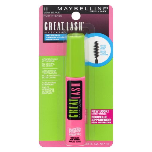 Picture of MAYBELLINE GREAT LASH MASCARA - VERY BLACK - WATERPROOF                    