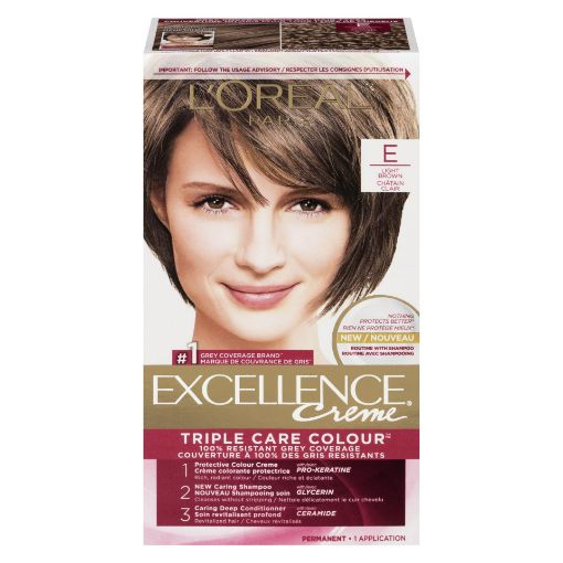 Picture of LOREAL EXCELLENCE HAIR COLOUR - LIGHT BROWN #E                             