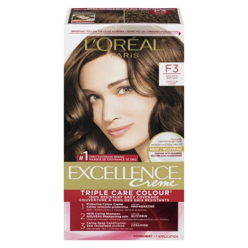 Picture of LOREAL EXCELLENCE HAIR COLOUR - GOLDEN BROWN #F3                           