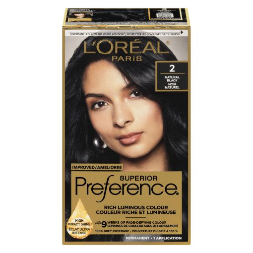 Picture of LOREAL PREFERENCE HAIR COLOUR - NATURAL BLACK #2                           