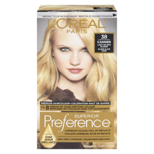 Picture of LOREAL PREFERENCE HAIR COLOUR - LIGHT GOLDEN BLONDE #38                    