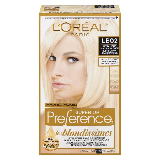 Picture of LOREAL PREFERENCE HAIR COLOUR - ULTRA LIGHT NATURAL BLONDE #LB02           