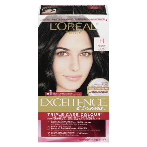 Picture of LOREAL EXCELLENCE HAIR COLOUR - NATURAL BLACK #H                           