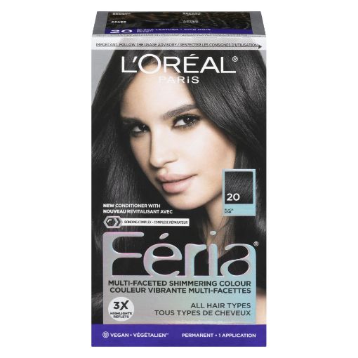 Picture of LOREAL FERIA HAIR COLOUR - BLACK LEATHER #20                               