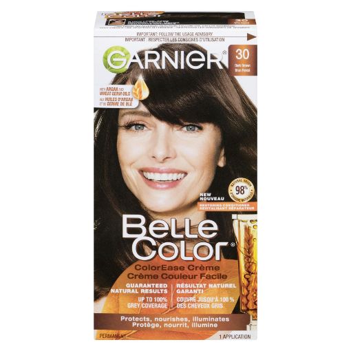 Picture of GARNIER BELLE COLOR HAIR COLOUR - DARK BROWN #30                           