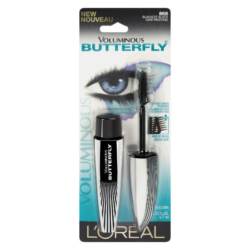Picture of LOREAL VOLUMINOUS BUTTERFLY MASCARA - BLACKEST BLACK 6.7ML                 