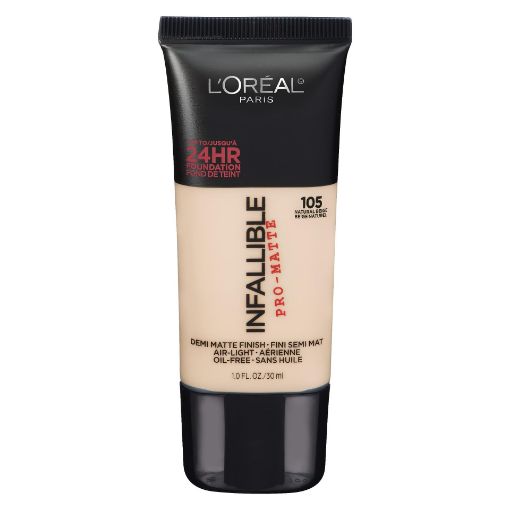 Picture of LOREAL INFALLIBLE PRO-MATTE FOUNDATION - 105 NAT BEIGE 30ML                