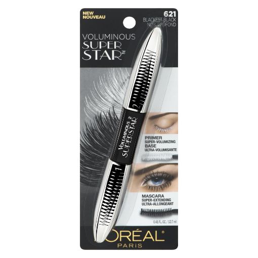 Picture of LOREAL VOLUMINOUS SUPERSTAR MASCARA - BLACKEST BLACK 12ML                  