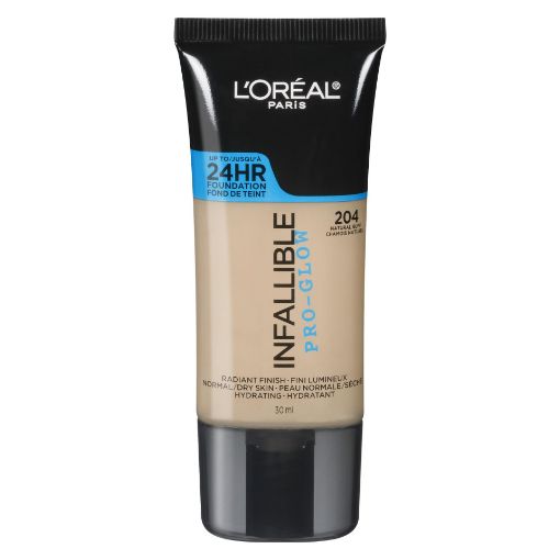 Picture of LOREAL INFALLIBLE PRO-GLOW FOUNDATION - CHAM NAT 204 30ML                  
