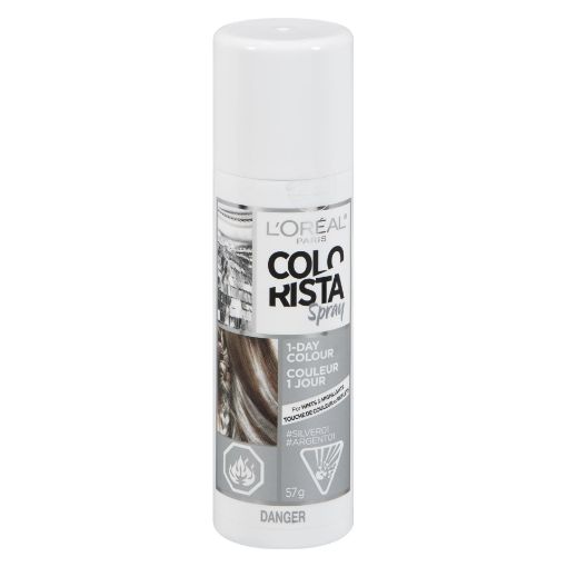 Picture of LOREAL COLORISTA TEMPORARY HAIR COLOUR SPRAY - SILVER 57GR                 