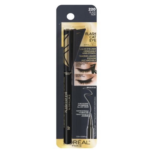 Picture of LOREAL PARIS FLASH CAT EYE LINER - BLACK WATERPROOF 0.6GR