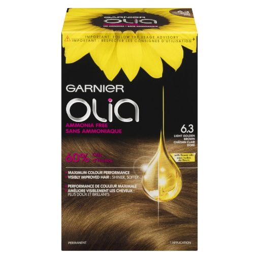 Picture of GARNIER OLIA HAIR COLOUR - LIGHT GOLDEN BROWN #6.3                         