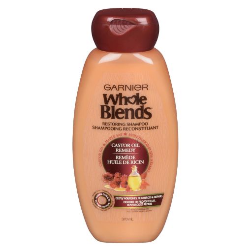 Picture of GARNIER WHOLE BLENDS CASTOR OIL REMEDY SHAMPOO 370ML                       