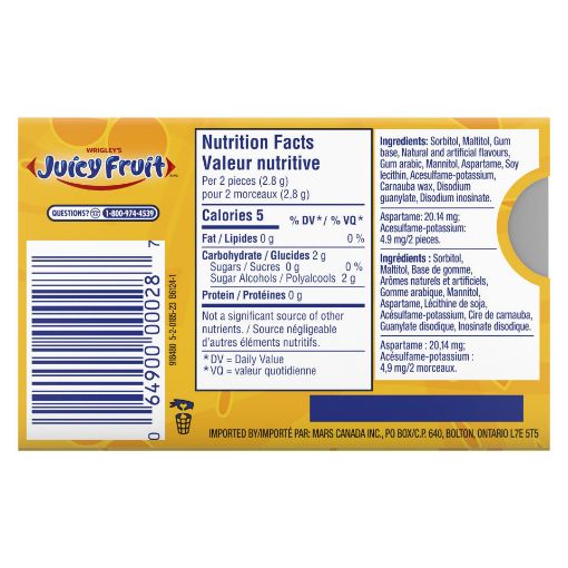Picture of JUICY FRUIT GUM 12S                                                        