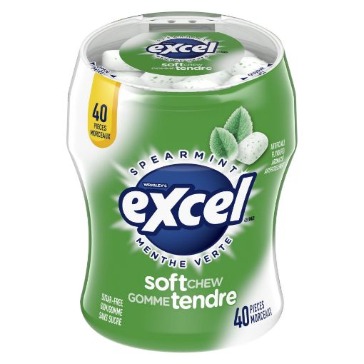 Picture of EXCEL SOFT CHEWS GUM - BOTTLE - SPEARMINT 40S