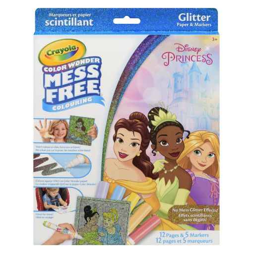 Picture of CRAYOLA COLOUR WONDER PRINCESS GLITTER PAPER                               