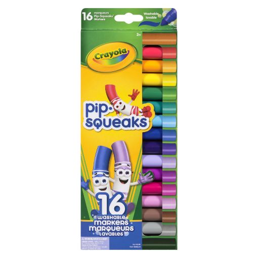 Picture of CRAYOLA PIP SQUEAK WASH BROAD LINE MARKERS 16S