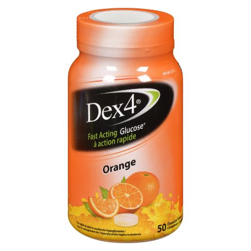 Picture of DEX 4 GLUCOSE TABLETS - ORANGE 50S