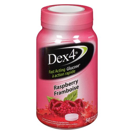 Picture of DEX 4 GLUCOSE TABLETS - RASPBERRY 50S