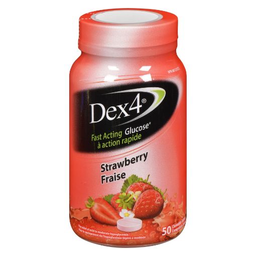 Picture of DEX 4 GLUCOSE TABLETS - STRAWBERRY 50S