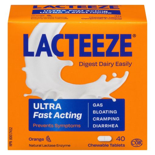 Picture of LACTEEZE ULTRA - ORANGE - CHEWABLE CAPLETS 40S