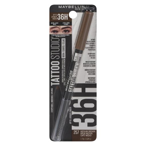 Picture of MAYBELLINE TATTOO STUDIO BROW PENCIL - MEDIUM BROWN 0.7GR                  