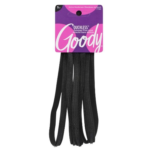 Picture of GOODY SLIDEPROOF HEADWRAP THIN W/SPIKEY SILICONE - BLACK 5S