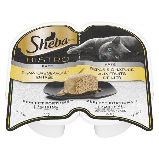 Picture of SHEBA BISTRO WET CAT FOOD PATE - SIGNATURE SEAFOOD ENTREE 75GR