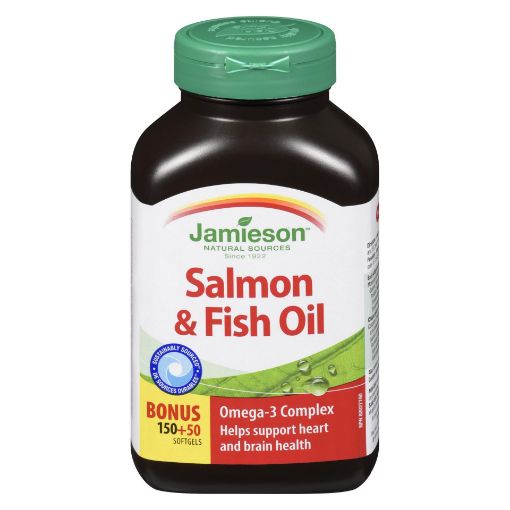Picture of JAMIESON SALMON and FISH OILS OMEGA 3 COMPLEX 1000MG BONUS 150+50S