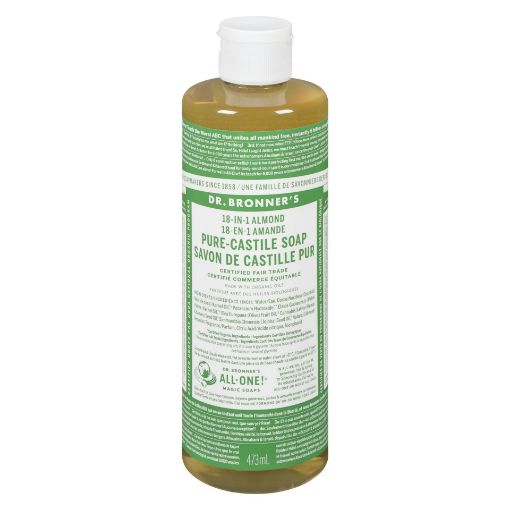 Picture of DR.BRONNER CASTILLE LIQUID SOAP - ALMOND 473ML