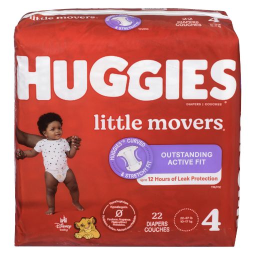 Picture of HUGGIES LITTLE MOVERS DIAPERS STEP 4 JUMBO PACK 22S