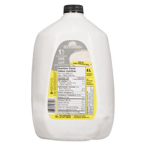 Picture of SCOTSBURN 1% MILK - JUG 4L