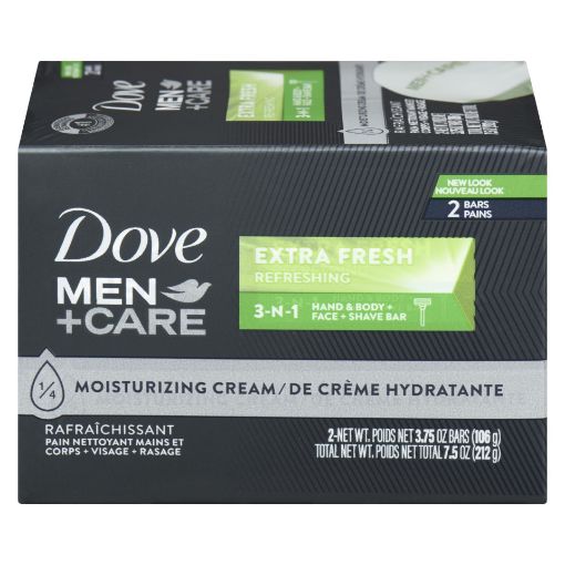 Picture of DOVE MEN+CARE BAR SOAP - EXTRA FRESH 2X106GR