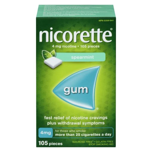 Picture of NICORETTE GUM 4MG - SPEARMINT 105S                                         