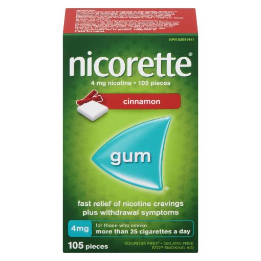 Picture of NICORETTE GUM - CINNAMON 4MG 105S                                          