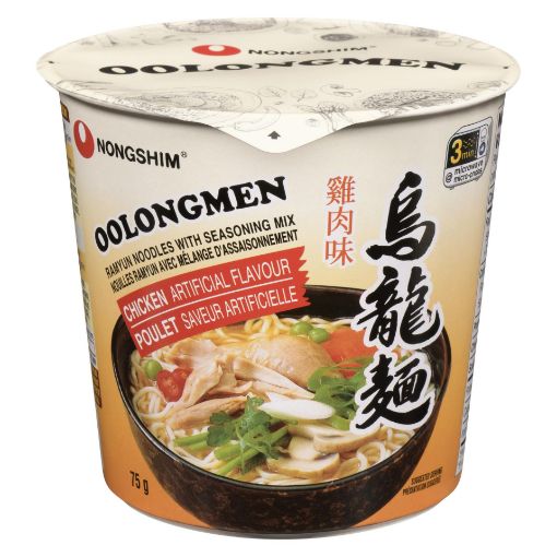 Picture of NONGSHIM OOLONGMEN RAMYUM NOODLES WITH SEASONING MIX - CHICKEN 75GR