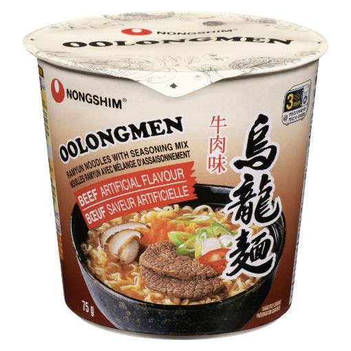 Picture of NONGSHIM OOLONGMEN RAMYUM NOODLES WITH SEASONING MIX - BEEF 75GR