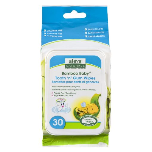 Picture of ALEVA NATURALS BAMBOO BABY TOOTH N GUM WIPES 30S                           