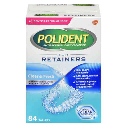 Picture of POLIDENT RETAINER DENTURE CLEANSER TABLETS 84S