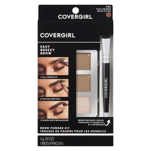 Picture of COVERGIRL EASY BREEZY BROW POWDER KIT - RICH BROWN 705                     