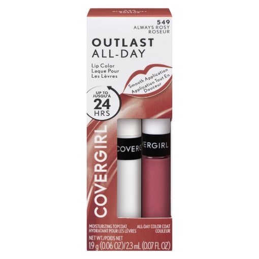 Picture of COVERGIRL OUTLAST ALL-DAY LIP COLOR - ALWAYS ROSY                          