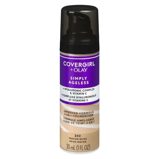 Picture of COVERGIRL+OLAY SIMPLY AGELESS 3N1 FOUNDATION - MEDIUM BEIGE 30ML           