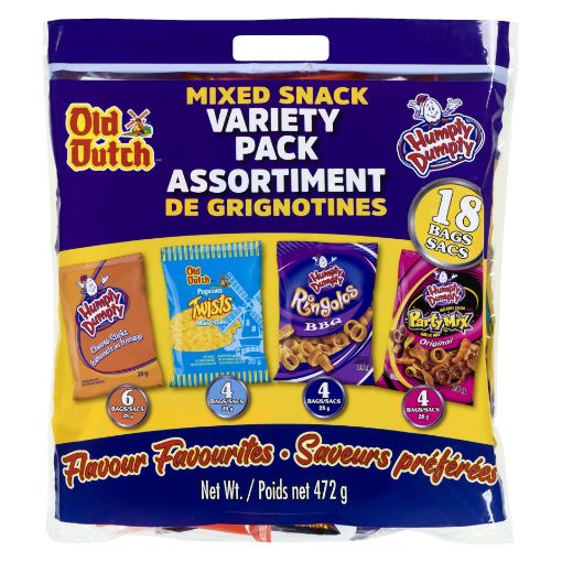 Picture of OLD DUTCH SNACKS POLY VARIETY PACK 18X27GR