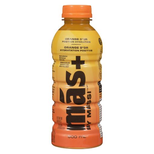 Picture of MAS+ BY MESSI POSITIVE HYDRATION DRINK - ORANGE D'OR 500ML
