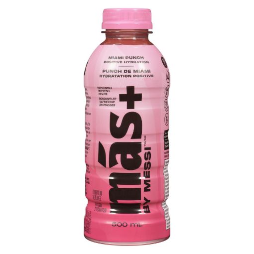 Picture of MAS+ BY MESSI POSITIVE HYDRATION DRINK - MIAMI PUNCH 500ML