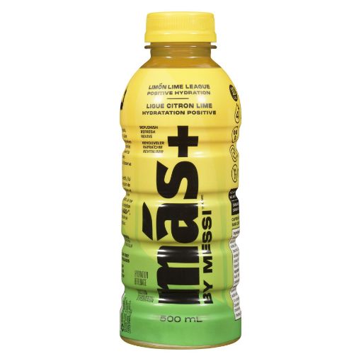 Picture of MAS+ BY MESSI POSITIVE HYDRATION DRINK - LIMON LIME LEAGUE 500ML